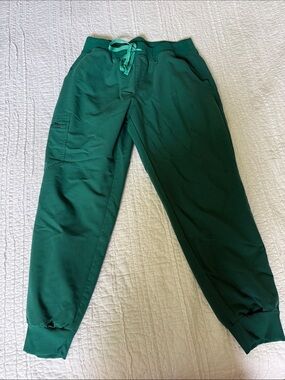 Figs FOREST Green LARGE LG Drawstring Cargo Joggers